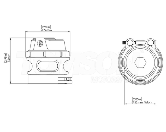 Zawór upustowy Turbosmart TS-0204-1132 GenV Race Port BOV (blow off valve) 50 mm 7 psi (czarny)