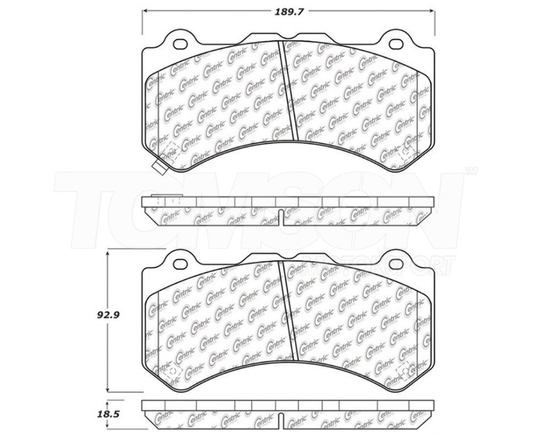 Klocki hamulcowe Stoptech 309.13820 mieszanka Sport Nissan GT-R R35 (przód)