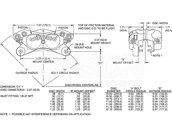 Wilwood 120-6811 Forged Dynalite 4-pot brake caliper 0.81"/13.06" (grey)