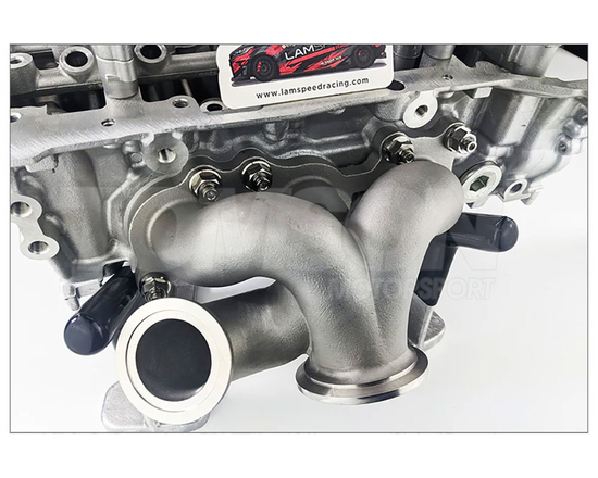 Lamspeed Racing LSR-G16ETM-1 exhaust manifold for Garrett G25/G30/G35 turbochargers with external Turbosmart Gen V 45 mm wastegate outlet Toyota GR Yaris (Gen 1/2) (GXPA16), GR Corolla (GZEA14) 1.6 G16E-GTS (wthout ceramic coating and titanium fasteners)