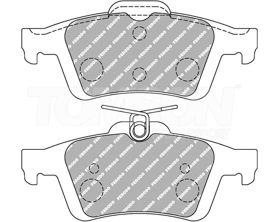 Ferodo FCP1931H DS2500 brake pads Ford Focus ST Mk2 2.5, RS Mk3 2.3 EcoBoost, Mazda 3 MPS (rear)