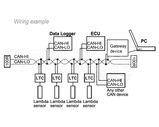 Motec 61300L Bosch LSU 4.9 lambda to CAN (LTC) modules monitor (long loom)