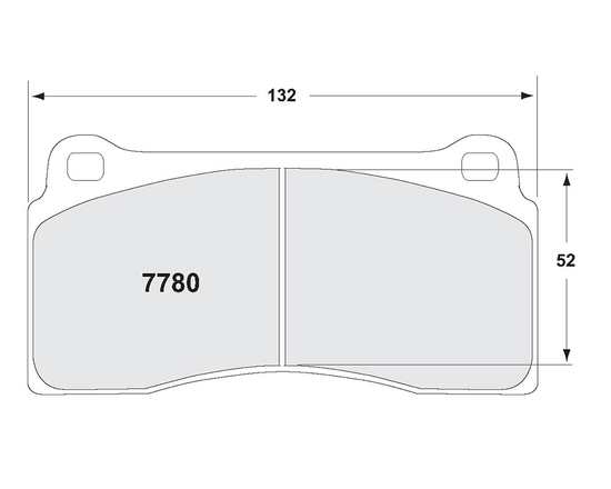 Performance Friction 7780.08.18.44 brake pads 08 compound Nissan GT-R R35 (rear)
