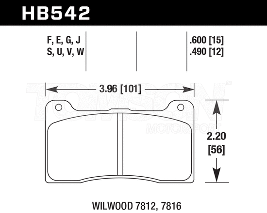 Klocki hamulcowe Hawk Performance HB542G.600 DTC-60 do zacisków Wilwood (7816)
