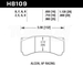 Hawk Performance HB109F.710 HPS brake padsbrake pads for Alcon, AP Racing, D2 Racing, K-Sport calipers (front)