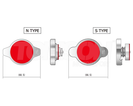 HKS 15009-AK007 radiator cap N- type 0.9 bar (88 kPa) Mitsubishi, Nissan, Mazda, Subaru, Toyota, Lexus, Suzuki