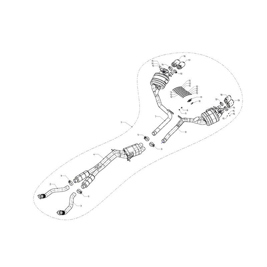 Akrapovic Evolution S-AU/TI/6H cat back exhaust system Audi S6 (C7), S7