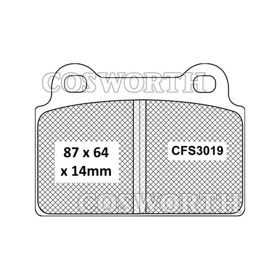 Cosworth CFS3019 Streetmaster brake pads Mitsubishi Lancer Evo X (rear)