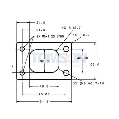 Garrett gasket kit T25, T28, GT25, GT28 exhaust and oil drain