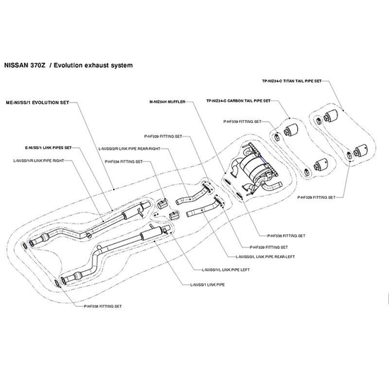 Układ wydechowy cat back Akrapovic Evolution ME-NI/SS/1 Nissan 370Z