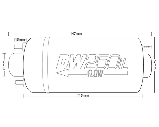 Deatschwerks DW250iL In-Line Fuel Pump 250LPH