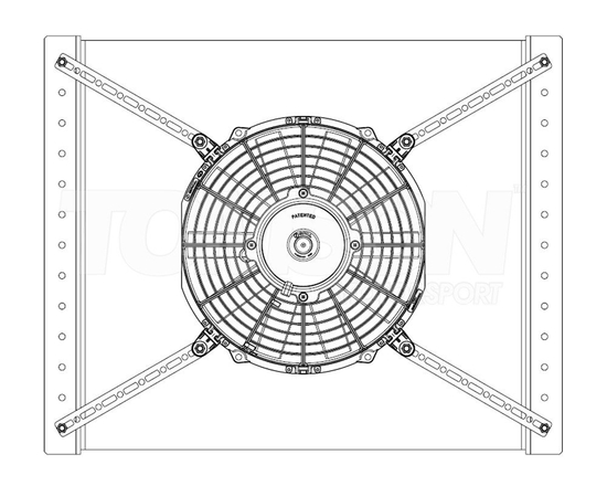 Spal 3013.0011 universal fan mounting bracket