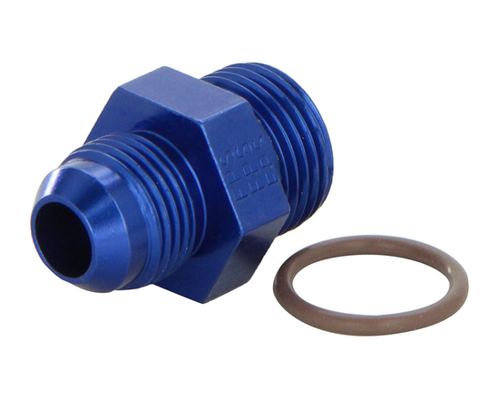 Fragola 495111 aluminium adapter AN-4 (male) to ORB-8 with o-ring (male) (blue)