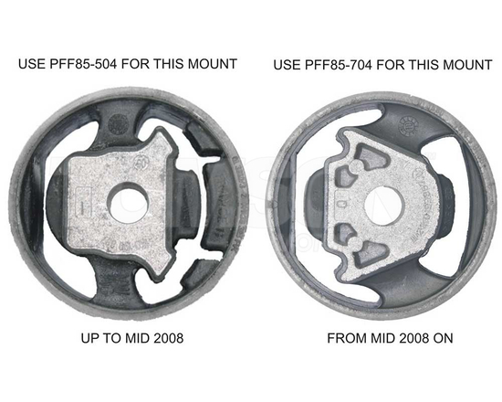 Powerflex PFF85-504BLK Black Edition lower (large) engine mount insert Audi A3/S3 (8P), TT (8J), VW Golf VI / VI R (5K), Golf V / V GTi / V R32 (1K), Jetta V (1K), Passat Typ 3C (B6, B7), Touran, EOS, Skoda Superb