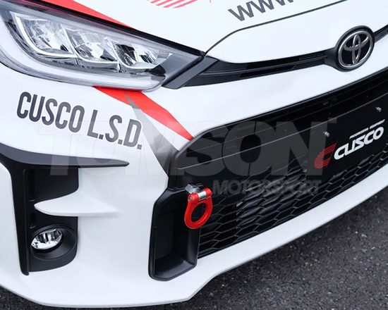 Cusco 1C7 017 F tow hook Toyota GR Yaris (Gen 1, Gen 2) (GXPA16), GR Corolla (GZEA14) 1.6 G16E-GTS (front)