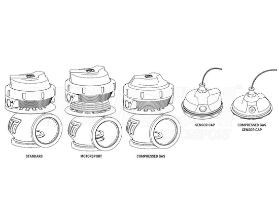 Zawór upustowy spalin (wastegate) Turbosmart TS-0552-1001 Comp-Gate 40 mm GenV WG40 7 psi (niebieski)