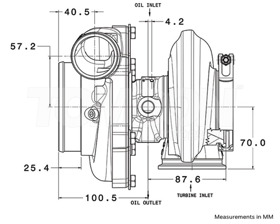 Turbosprężarka Garrett 856801-5006S GTX3071R GEN 2 T3 Single Scroll A/R 0.63