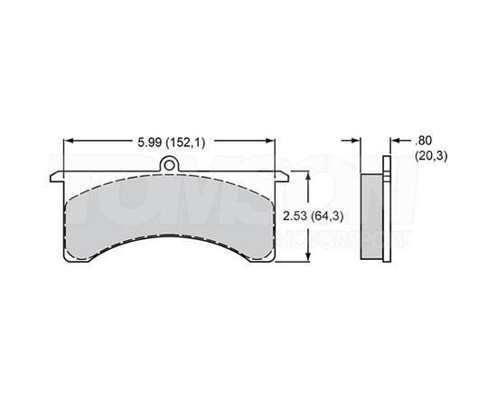 Wilwood 150-9417K BP20 brake pads Wilwood 6-pot callipers (7520)