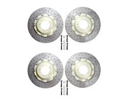 Zestaw ceramicznych tarcz hamulcowych Surface Transforms ST-K-1017/ST-K-1006 z adapterami Nissan GT-R R35 VR38DETT 2008-2010