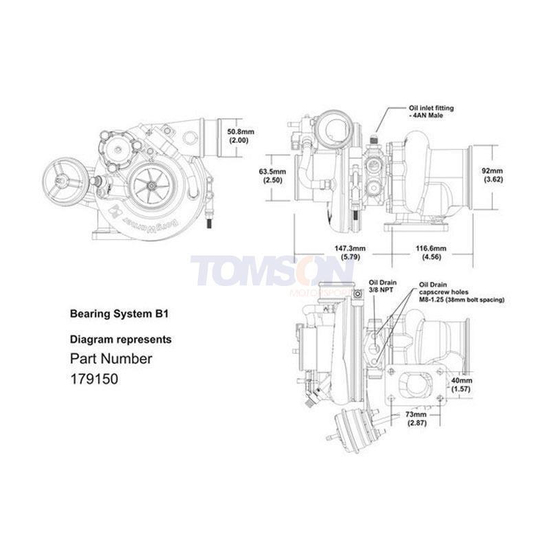 Borg Warner 179388 EFR 6758 T25 A/R 0.64 WG turbocharger