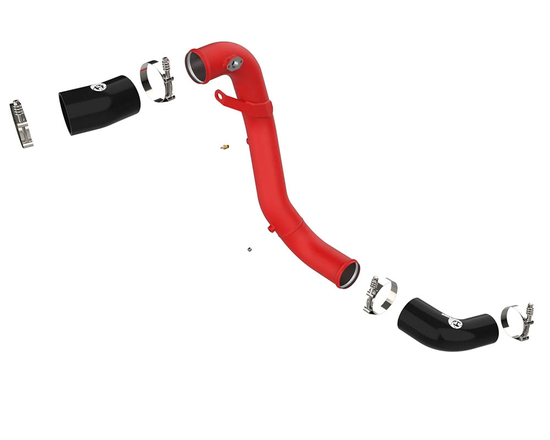 Orurowanie intercoolera AFE Power 46-20509-R BladeRunner 3" (Aluminum Cold Charge Pipe) strona zimna Kia Stinger GT 3.3 V6 (Lambda II RS T-GDi, G6DP) (czerwone)