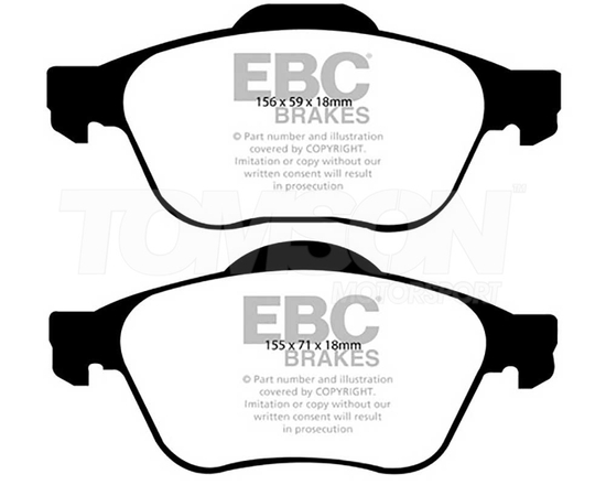 EBC DP1421 Ultimax2 (Black Stuff) brake pads Toyota Avensis 1997-2003 (front)