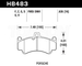 Klocki hamulcowe Hawk Performance HB483Z.635 Performance Ceramic (PC) Porsche 911 Turbo, GT2 (996), Carrera, Carrera 4S, Turbo, GT2, GT3 (997), Boxter S, Cayman S (987.1. 987.2) (przód)