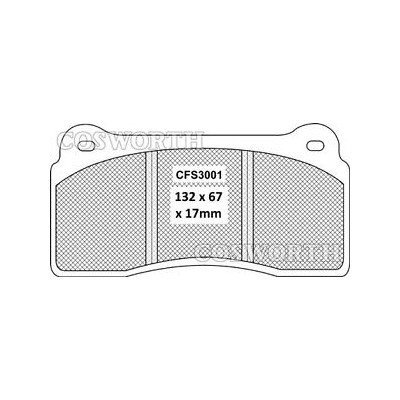 Cosworth CFS3001 Streetmaster brake pads Nissan GTR R35 (rear)
