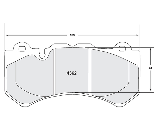 Performance Friction 4362.08.19.44 brake pads 08 compound Nissan GT-R R35 (front)