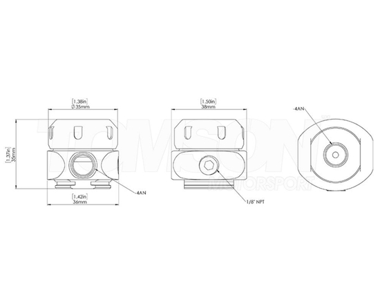 Regulator ciśnienia oleju (restryktor) Turbosmart TS-0801-1002 OPR T40 (40 psi) do turbosprężarek (niebieski)