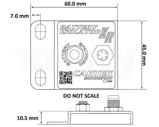Elektroniczny wyłącznik prądu (izolator akumulatora) Cartek CK-BR-08-R XR z homologacją FIA