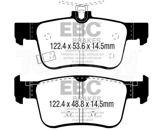 Klocki hamulcowe EBC DP42301R Yellow Stuff Honda Civic Type R 2.0 Turbo (FK8) (tył)