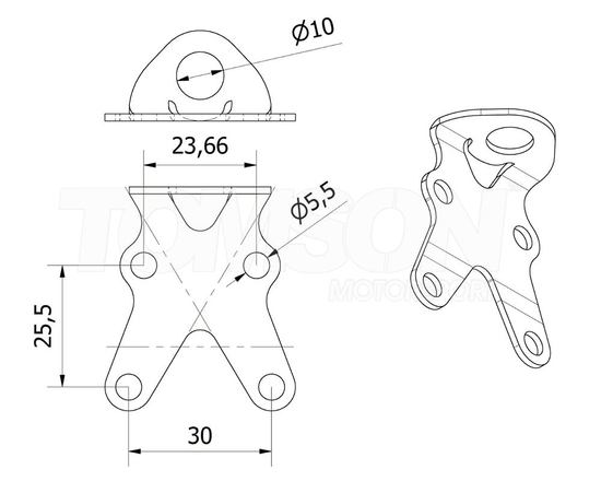 Fire extinguishing system jet bracket for OMP, Sparco, RRS systems