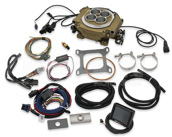 Holley 550-516 Sniper EFI universal self tuning fuel injection kit without fuel pump (gold)