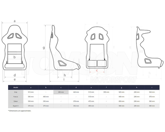 Bimarco Grip racing seat with FIA homologation (blue)