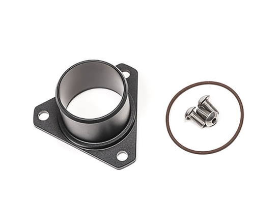 Radium Engineering 20-1027 remote mount fill neck for FCST-X surge tanks (3-bolt, straight, 1.5" barb)