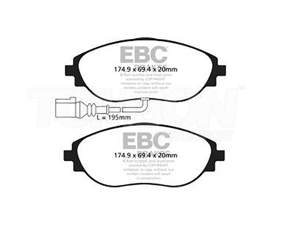 EBC DP42127R Yellow Stuff brake pads Audi S3, TT/TTS, VW Golf VII GTi/VII R, Octavia RS, Seat Leon Cupra (front)
