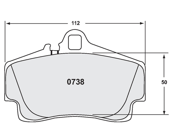 Performance Friction 0738.08.16.44 brake pads 08 compound Porsche 996 C2, C4 (front)