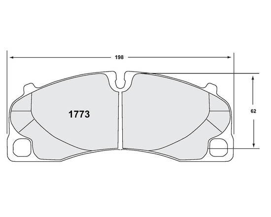 Performance Friction 1773.331.17.44 brake pads 331 compound Porsche 911 (991) GT3 / GT3 RS / Turbo / Turbo S, 911 (991.2) Carrera S / GTS, 911 (992) Carrera S / 4S, 911 (992) GT3, 911 (992) Speedster, Cayman (981) GT4, Cayman 982 (718) GT4 (front)