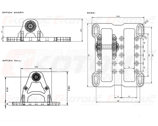 Kotouč Gearboxes carbon fiber shift lever with built-in tension / compression gear shift sensor
