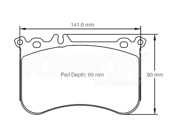 Pagid RSL E8188 brake pads compound RSL1 Mercedes A45 AMG, CLA45 AMG, GLA45 AMG, SLC43 AMG, SLK55 AMG (front)