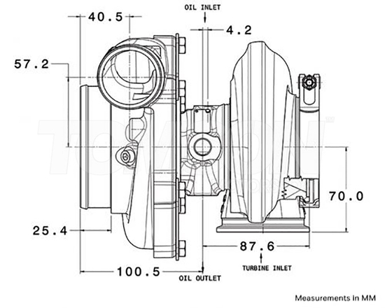 Turbosprężarka Garrett 851154-5001S GTX3076R GEN II 58 mm (super core)