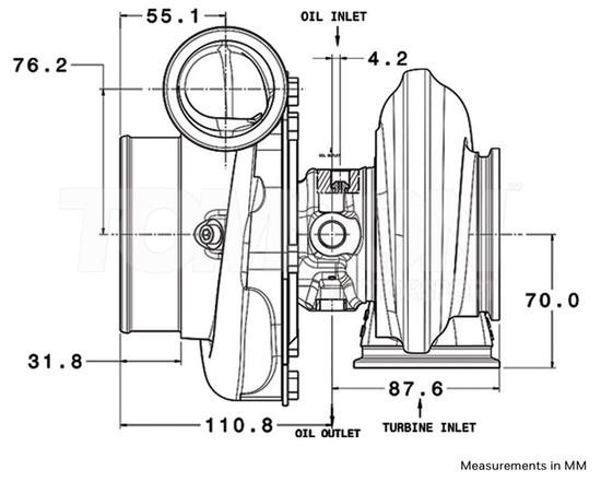 Turbosprężarka Garrett 856801-5069S GTX3582R GEN 2 T3 Single Scroll A/R 0.63
