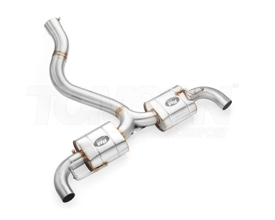 Układ wydechowy catback RM Motors wersja Sport (sekcja końcowa z dwoma tłumikami, sekcja środkowa bez tłumikia) Toyota GR Yaris (Gen 1) (GXPA16) 1.6 G16E-GTS