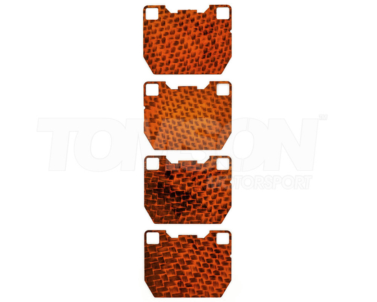 HEL Performance HCFS-001-R carbon fibre brake pad shims Toyota GR Yaris (Gen 1, Gen 2) (GXPA16) 1.6 G16E-GTS (rear)