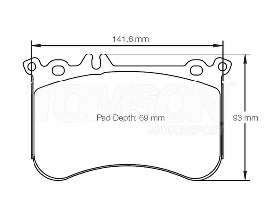 EBC DP42311R Yellow Stuff brake pads Mercedes A45 AMG, CLA45 AMG, GLA45 AMG, SLC43 AMG, SLK55 AMG (front)