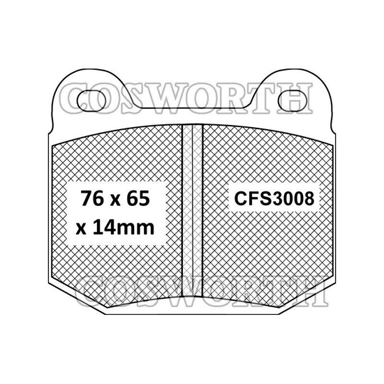 Cosworth CFS3008 Streetmaster brake pads Subaru Impreza GT, WRX, Nissan Skyline R32, R34 (rear)