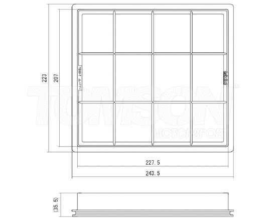 HKS 70017-AT130 high flow replacement air filter Toyota GR Yaris (Gen 1, Gen 2) (GXPA16), GR Corolla (GZEA14) 1.6 G16E-GTS