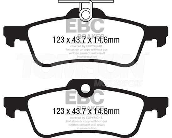 EBC DP42181R Yellow Stuff brake pads Honda Civic Type R 2.0 Turbo (FK2) (rear)