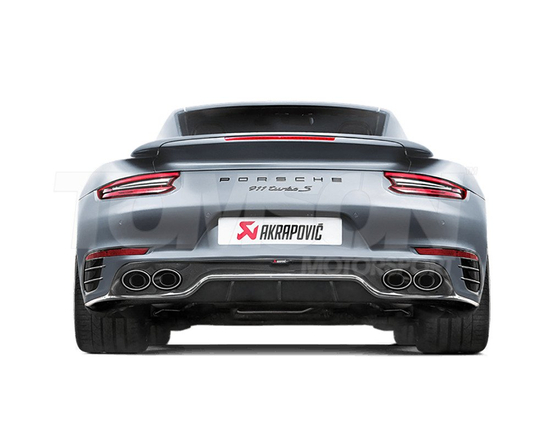 Akrapovic DI-PO/CA/4/G diffuser with titanium tips for S-PO/TI/6H exhaust Porsche 911 Turbo/Turbo S (991.2) (high gloss finish)